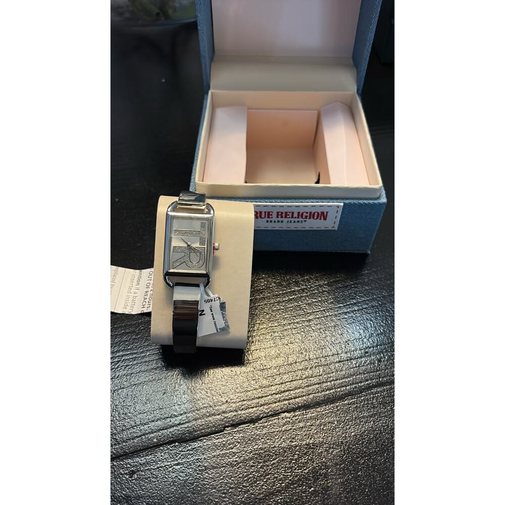 True Religion Rectangular Silver Bangle Watch - Picture 5 of 6